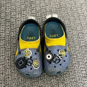 CROCS Kids Minions Yellow and Blue Slippers